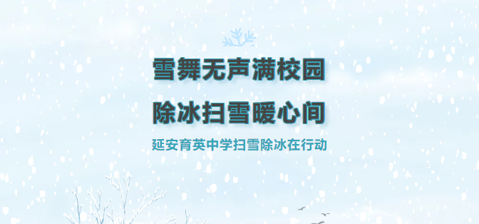 雪舞无声满校园，除冰扫雪暖心间|延安育英中学扫雪除冰在行动